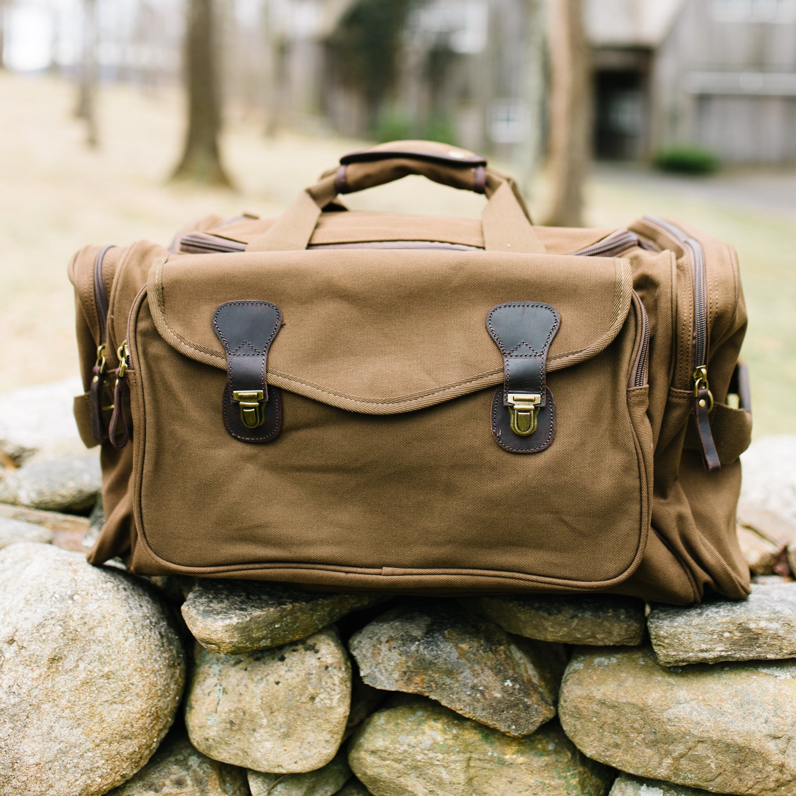 Groovy Guy Canvas Duffel Bag Brown