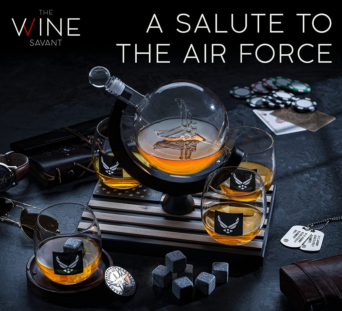 Airforce Whiskey Decanter Set