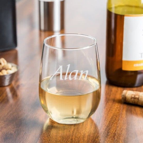 Custom Stemless Wine Glass