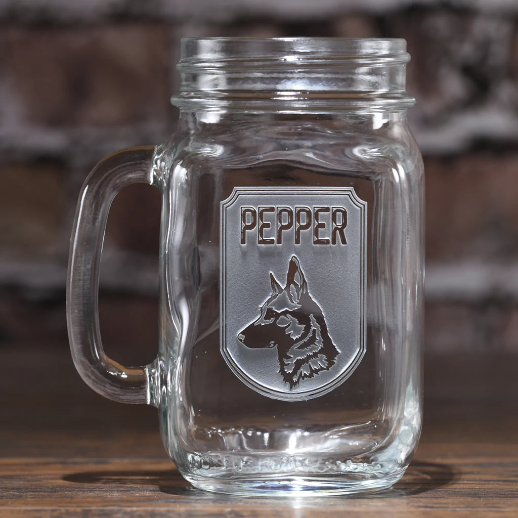 Dog Breed Mason Jar