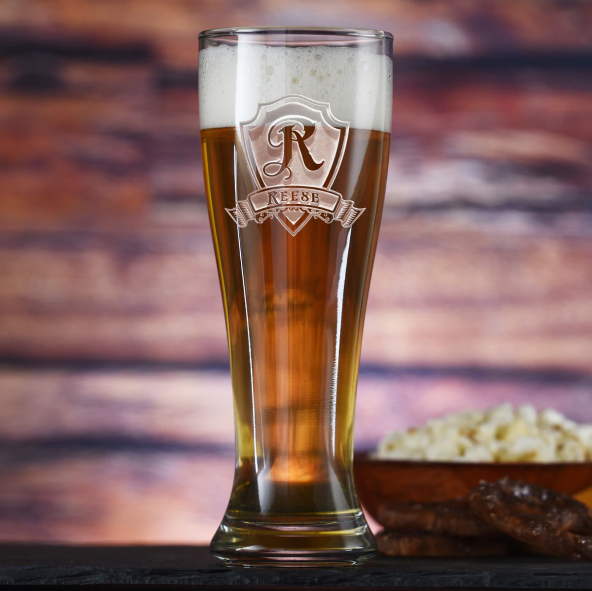 Engraved Beer Pilsner Glass