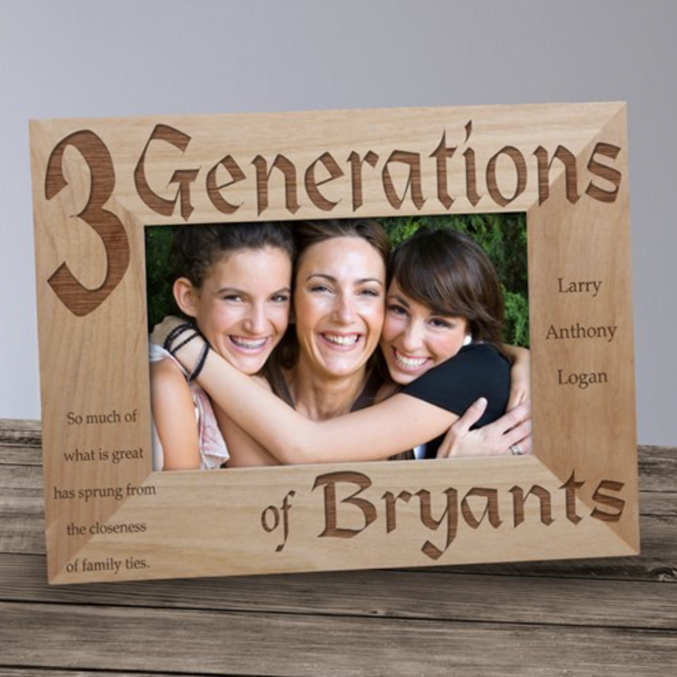 Engraved Family Picture Frame