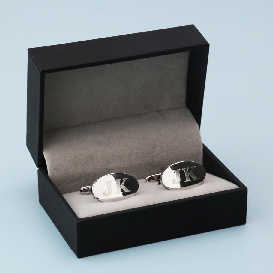 Groomsmen Personalized Cufflinks Oval