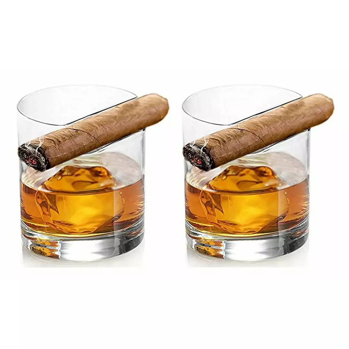 Cigar Holder Whiskey Glasses Set