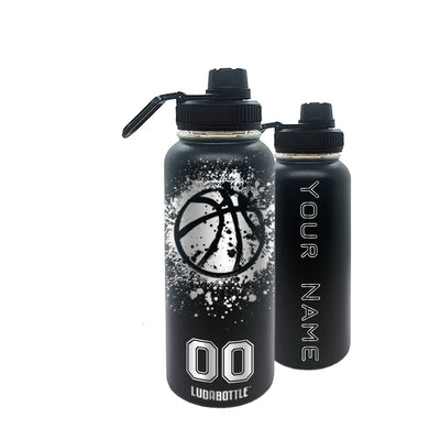 Groovy Guy Personalized Men's Water Bottle - Black - Groovy Guy Gifts