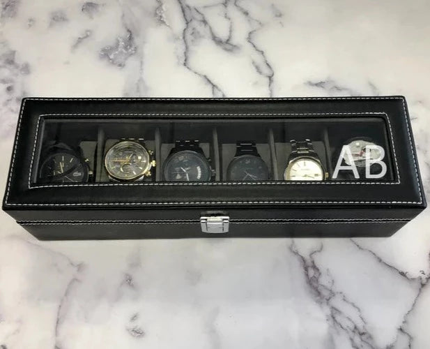 Watch Box for Men Personalized Watch Storage Box With 5 