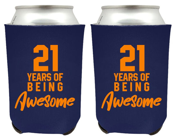 21st Birthday Can Cooler, Custom YETI Colster, Birthday Gift, 12