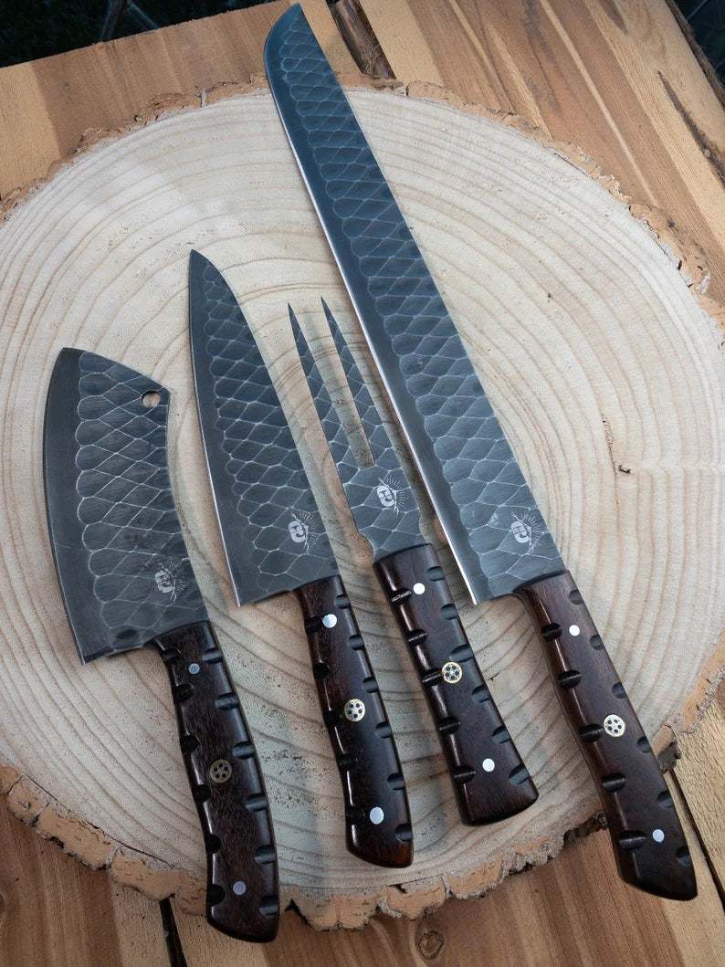 Limited Edition Handmade Damascus Pairing Knife – Bear Smoke BBQ