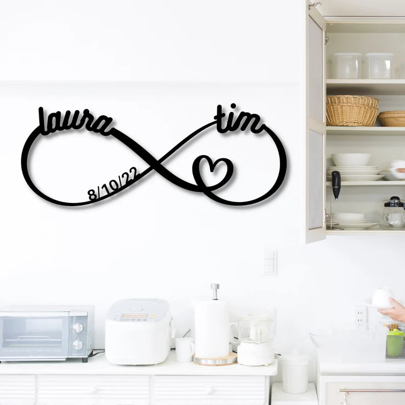 Personalized Infinity Sign with custom names and date Sentimental Gift Anniversary Gift