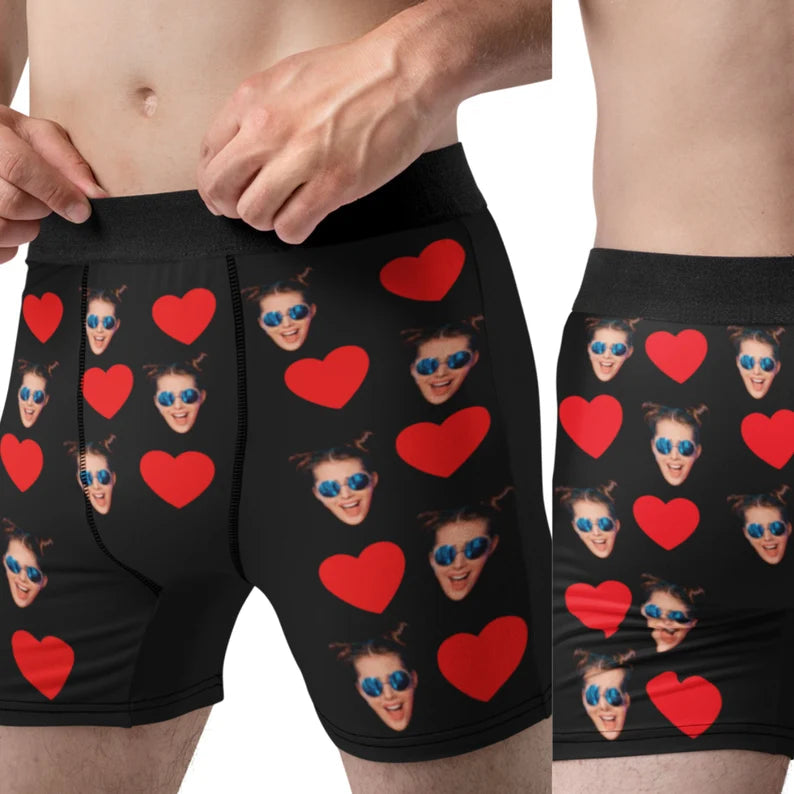 Valentines All Over Heart Boxer Gift Set