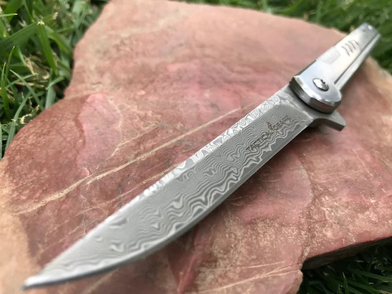 Damascus Steel EDC Pocket Knife