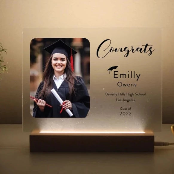 Light Up Graduation Portrait Plaque