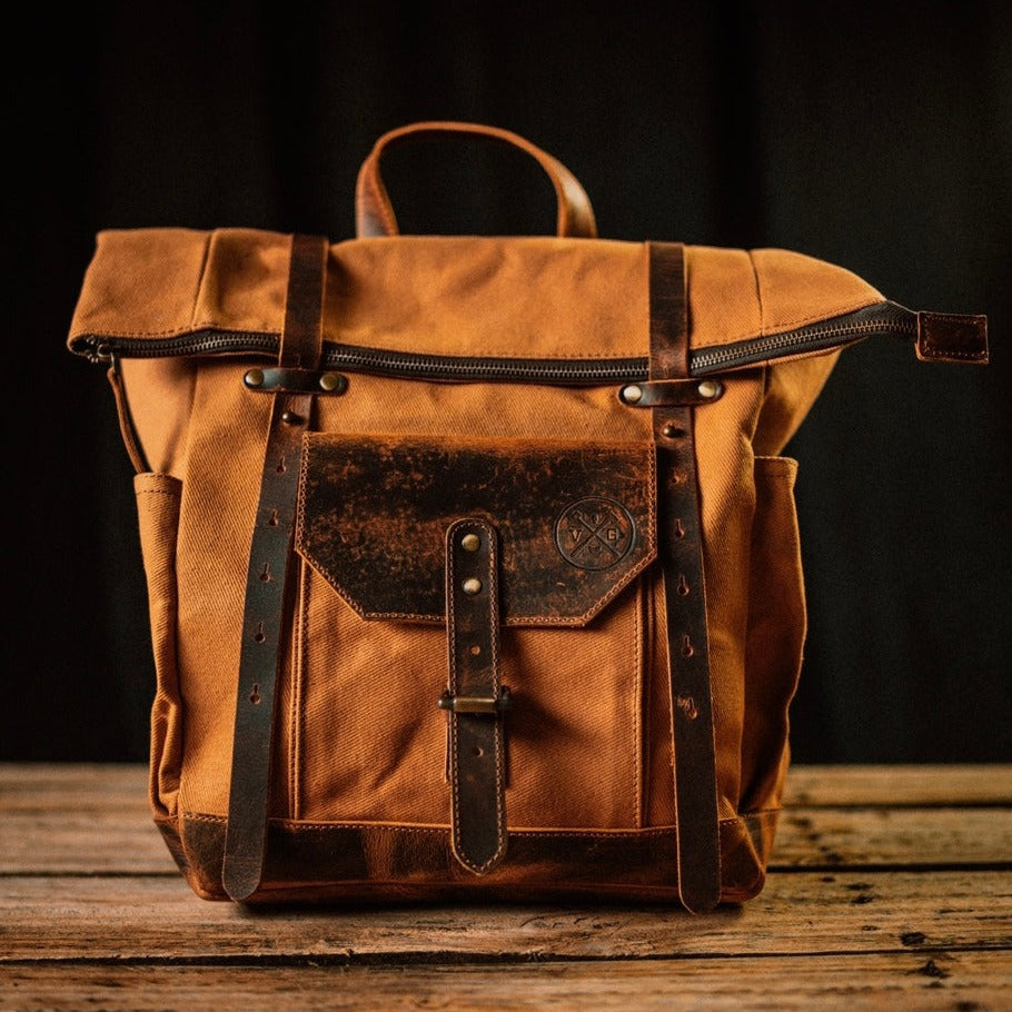 Canvas Leather Backpack