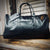 Personalized men's vegan leather duffle bag with custom initials and message