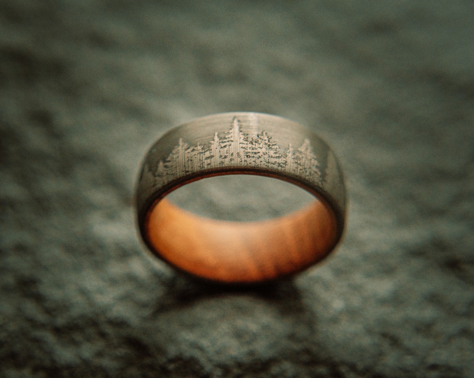 Outdoorsman wedding bands shop