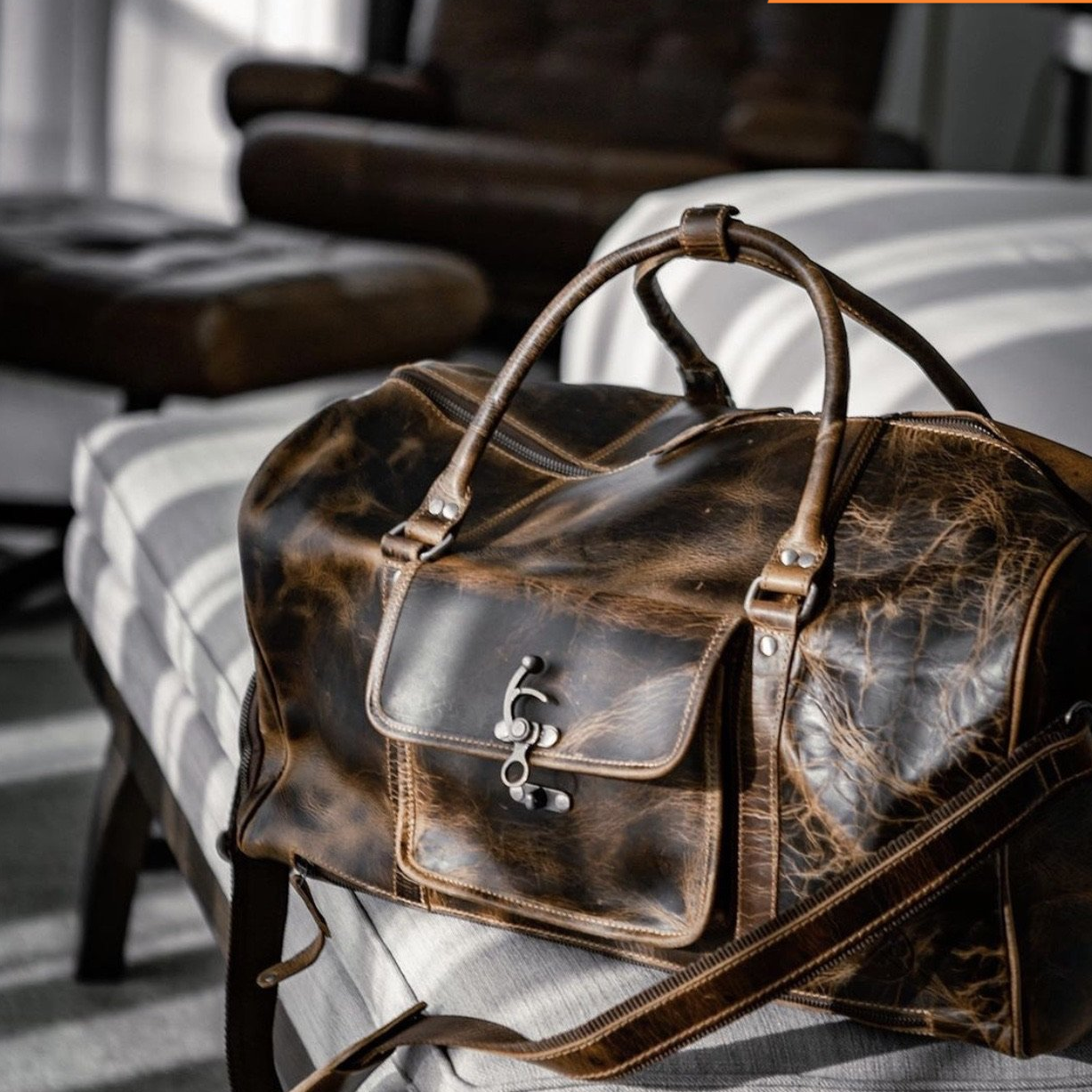 Handsome range of luxury buffalo leather travel products and gift