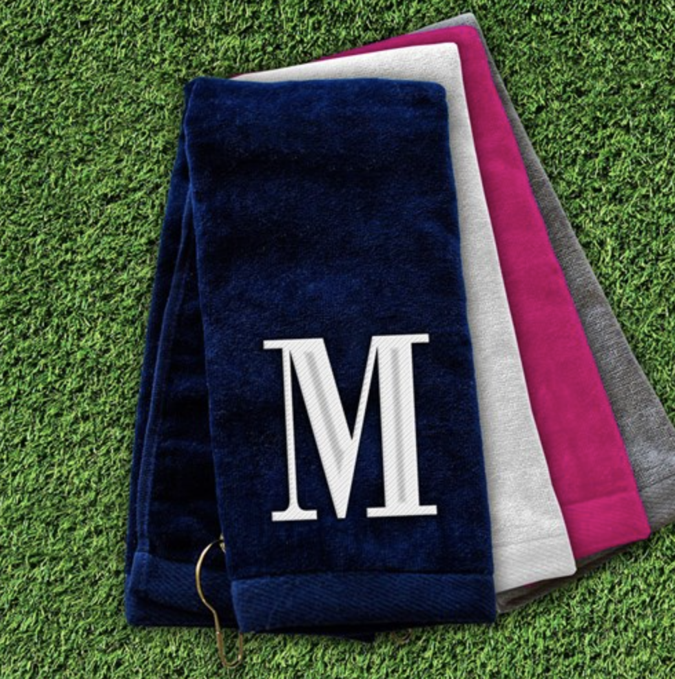 initial golf towel