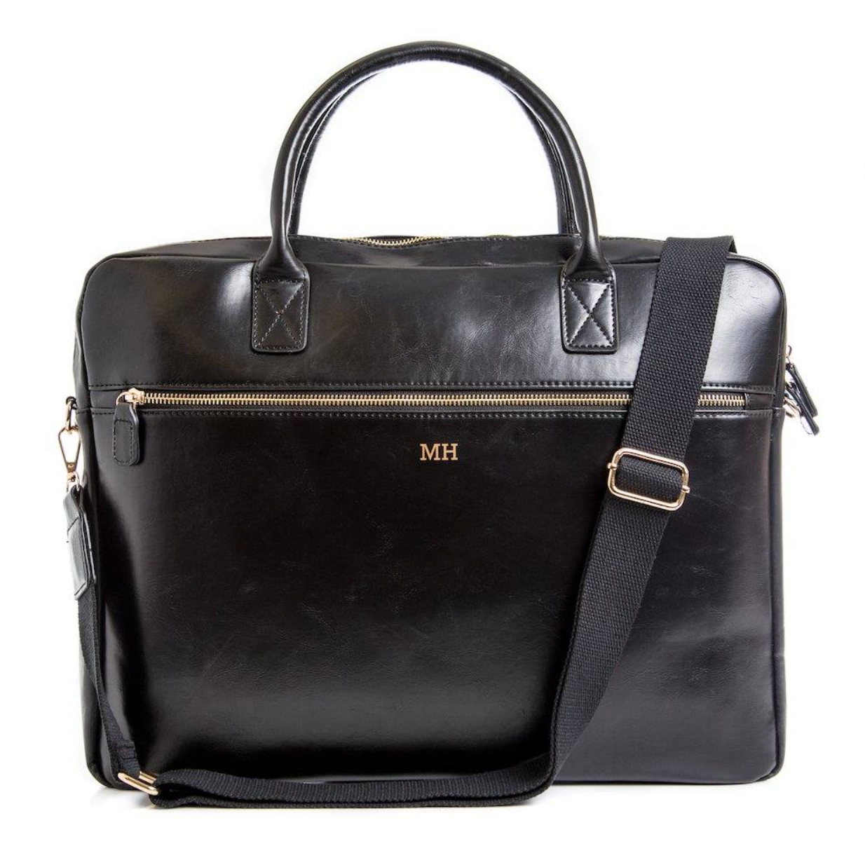 Black Leather Laptop Bag Briefcase buying - Combatant Gentlemen