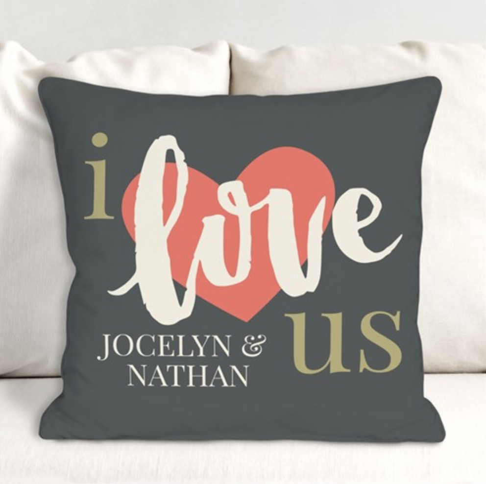 I Love Us Throw Pillow