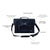 Navy Leather Messenger Bag