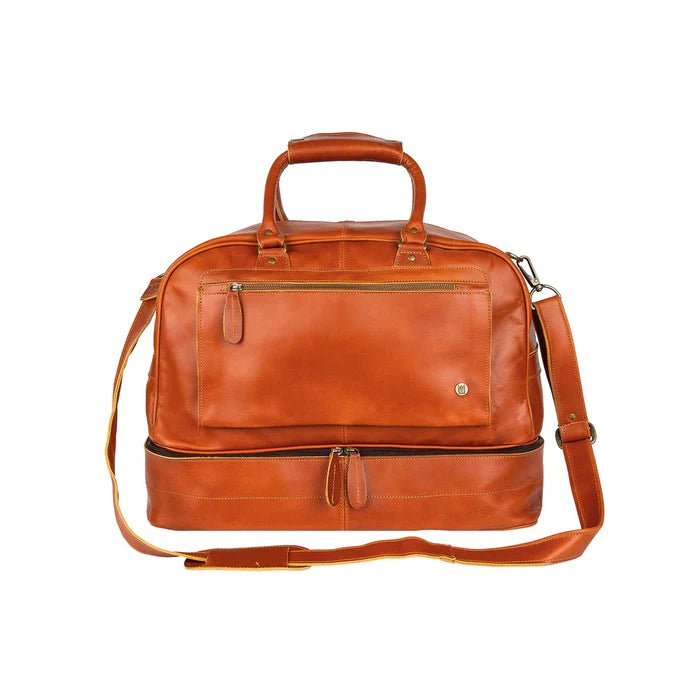 Personalised leather travel bag sale