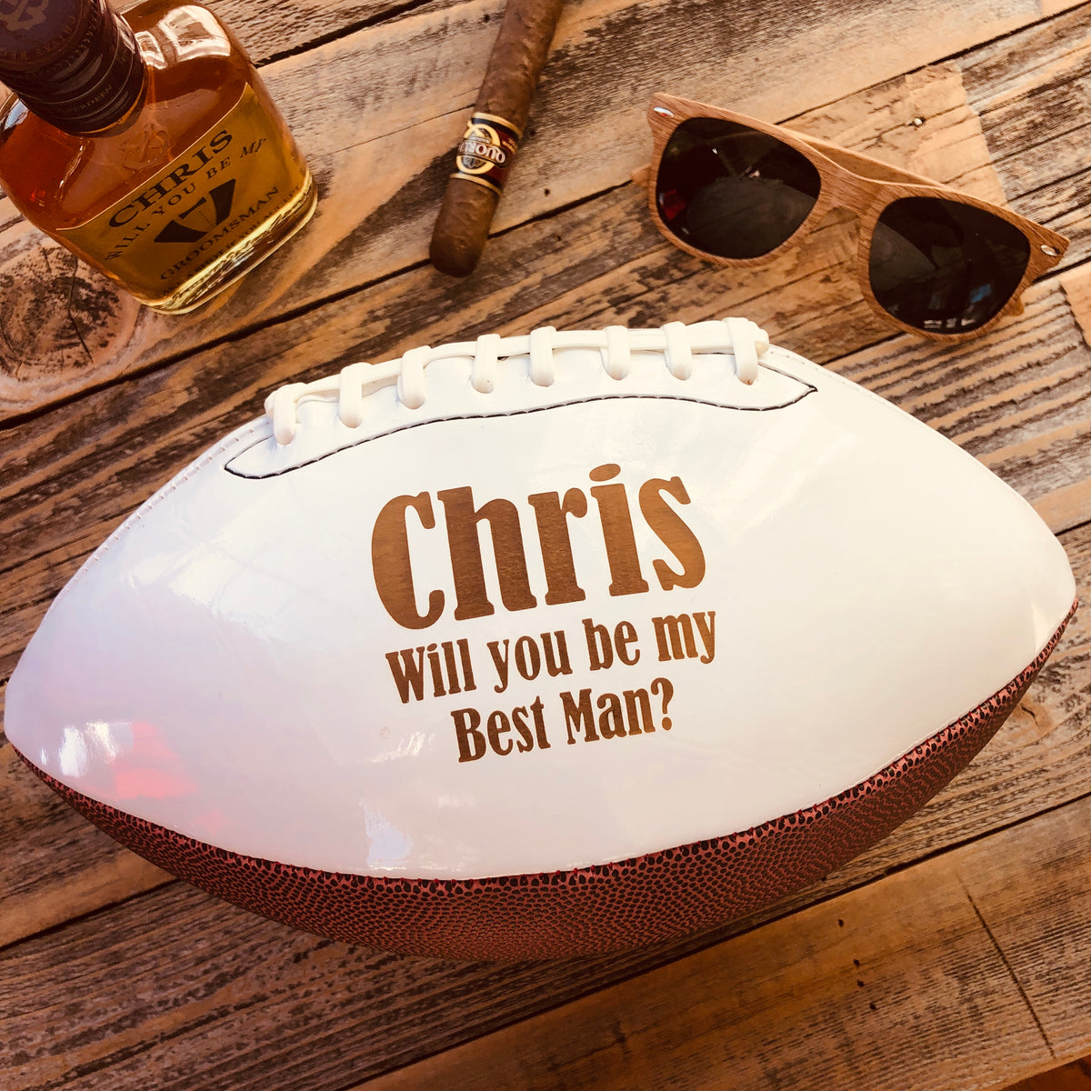 Custom Engraved Football - Personalized Sports Gift for Men | Ideal for Coaches, Players &amp; Fans