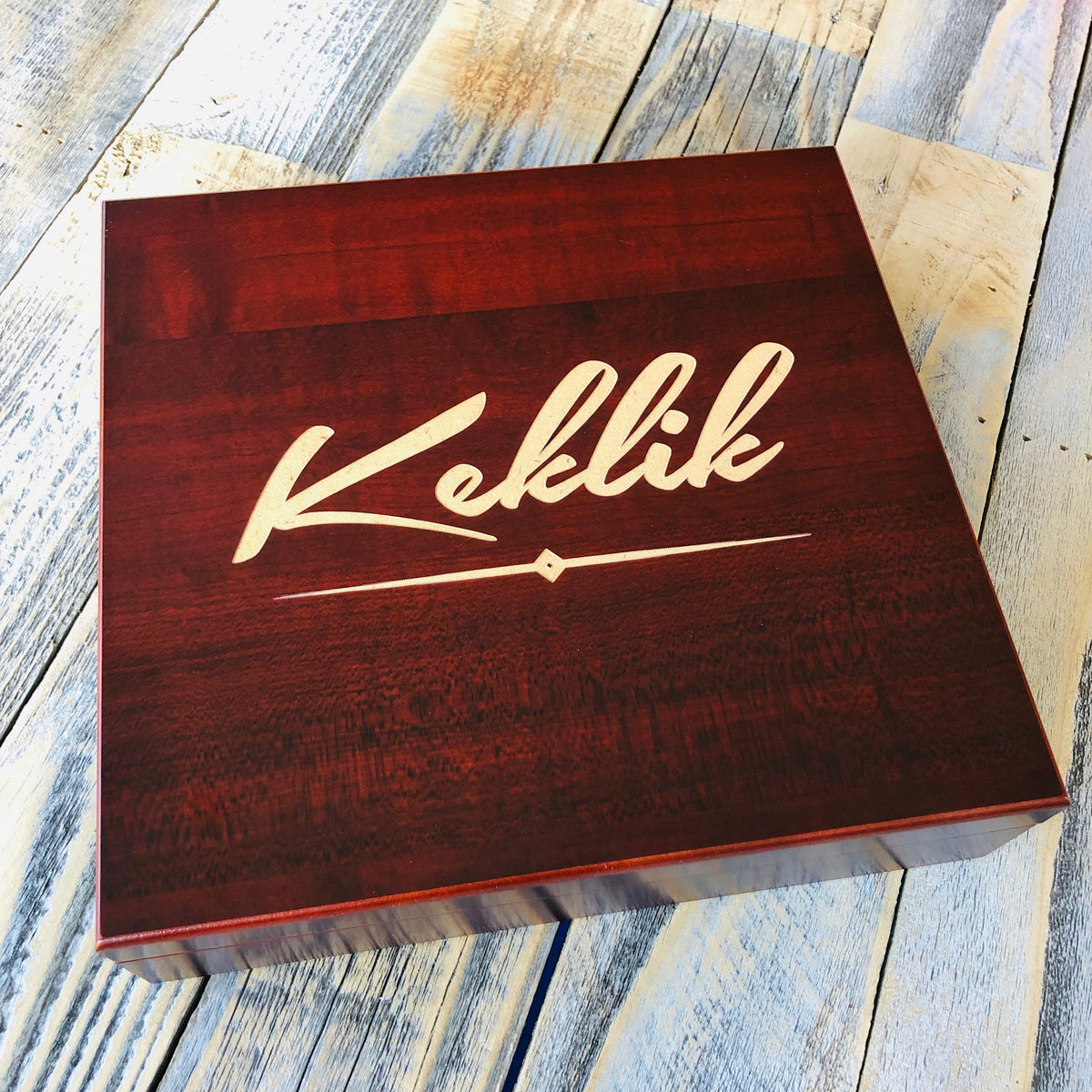 Custom Engraved Cherry Wood Humidor to Store Cigars