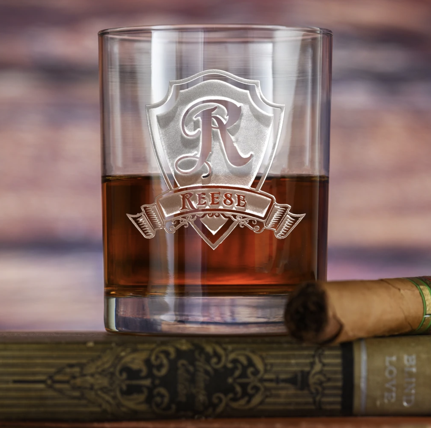 Engraved Whiskey Glass