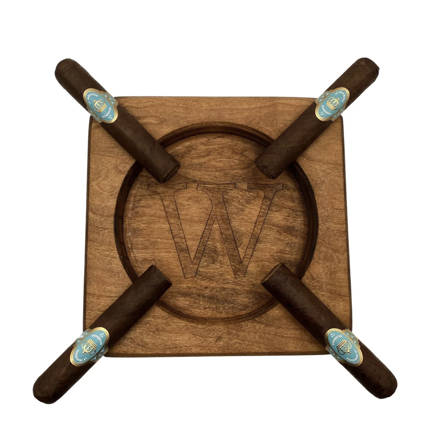 Personalized Wood Cigar Ashtray