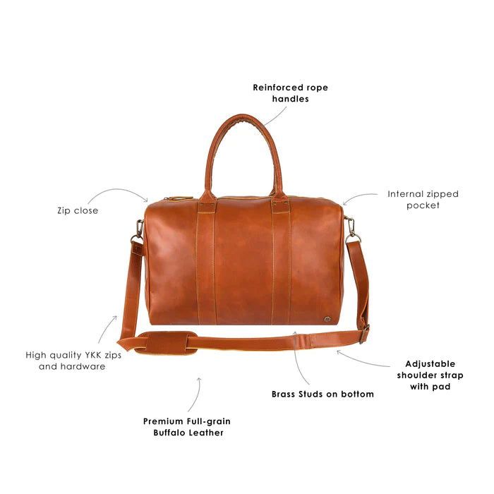 Compact Leather Duffle