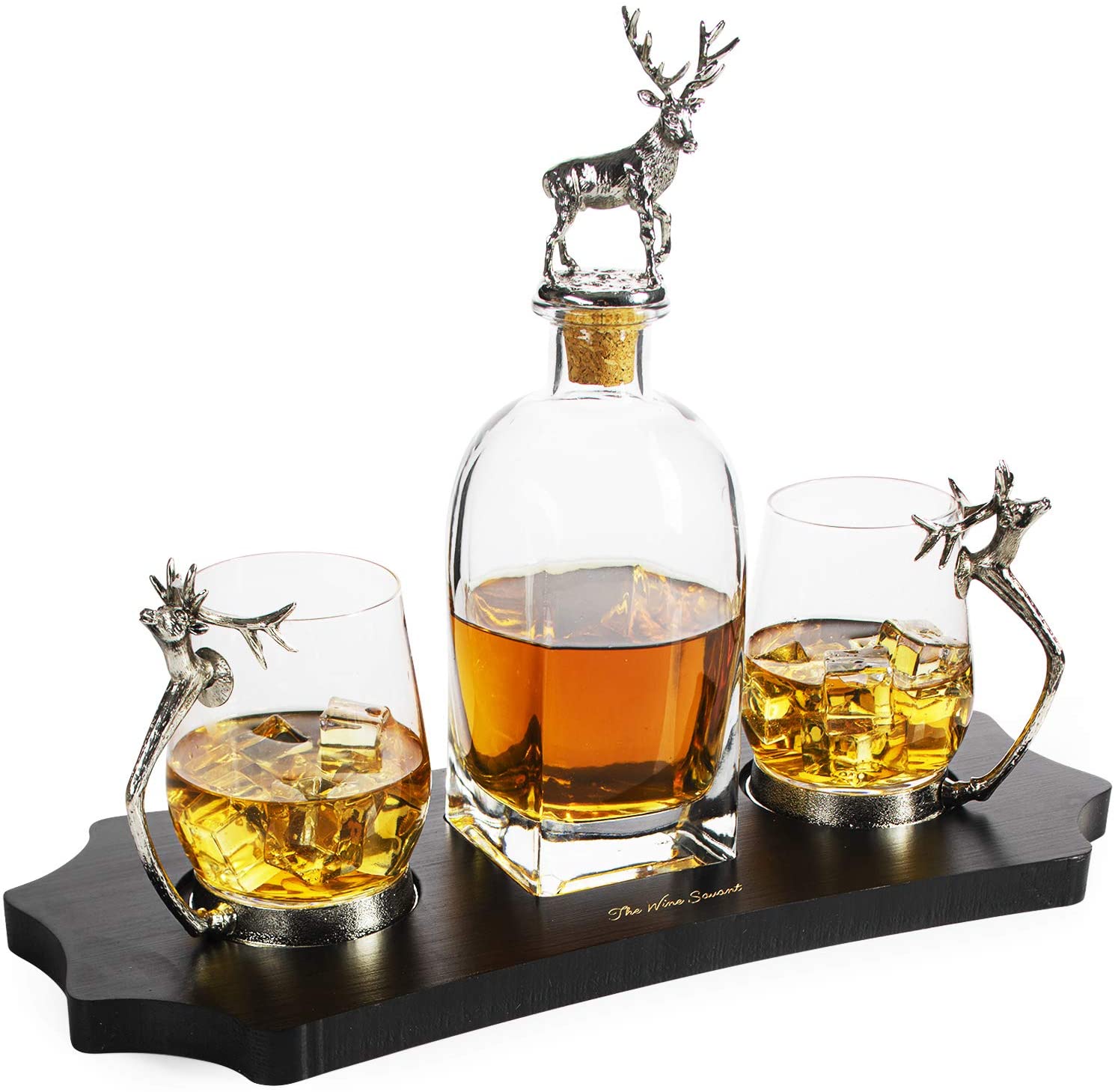 The Wine Savant Luxurious Whiskey Stones & Glasses Gift Set - 2