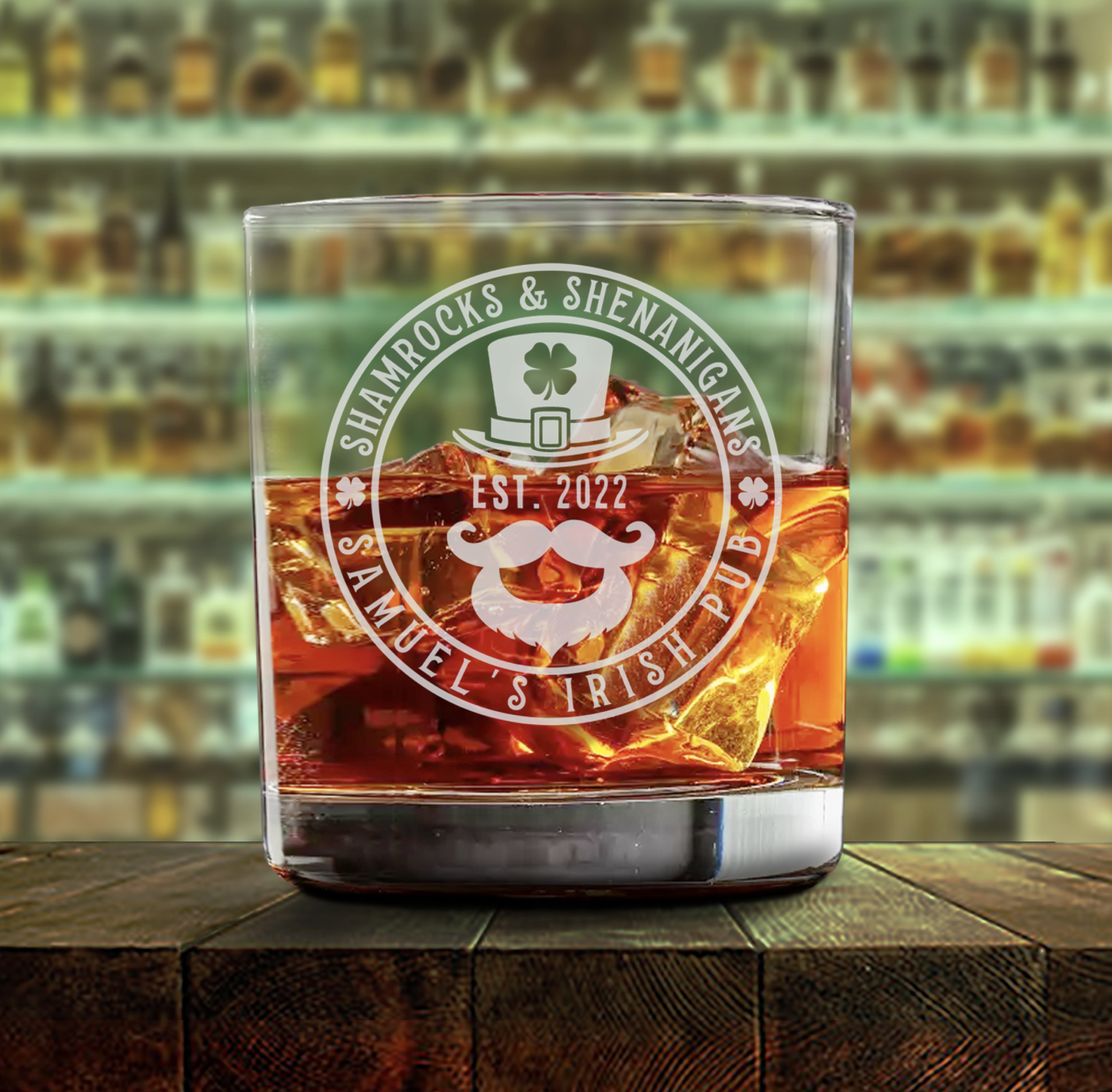 St. Patrick's Day Whiskey Glass