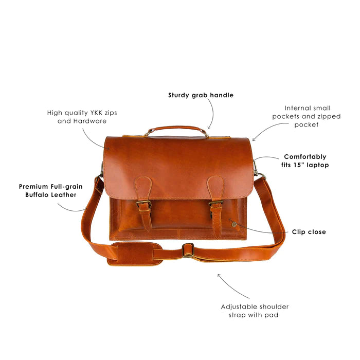 Custom Tan Satchel