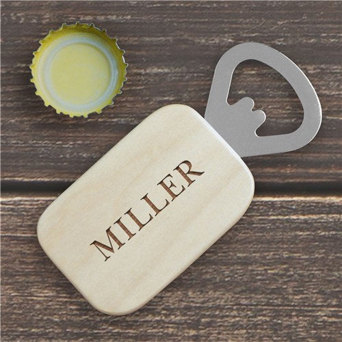 Engraved Wood Bottle Opener Any Name