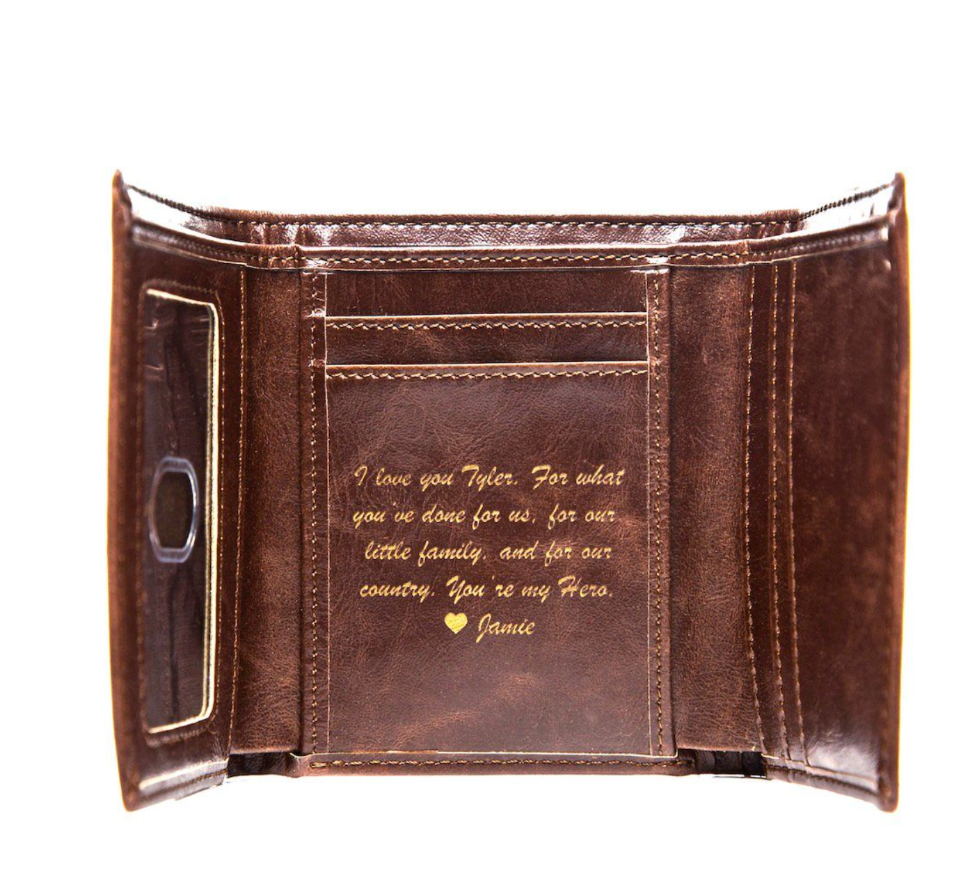 Fashion personalized trifold wallets for husband