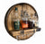 Bourbon Barrel Wall Shelf – Rustic Whiskey Decor for Bar or Home