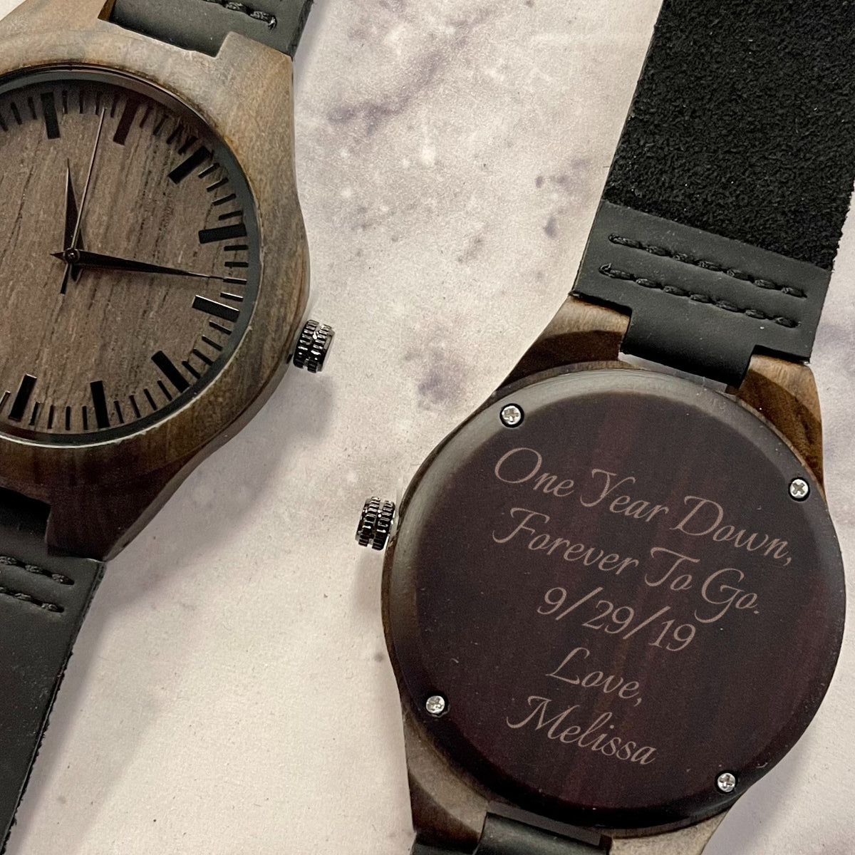 Personalized watch for men, custom engraved gift