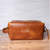 Monogrammed Leather Dopp Kit